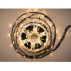 Світлодіодна гірлянда нитка 50 м, 500 LED, 220V, 1 режим, IP65, чорний каучуковий провід, колір свічення теплий білий